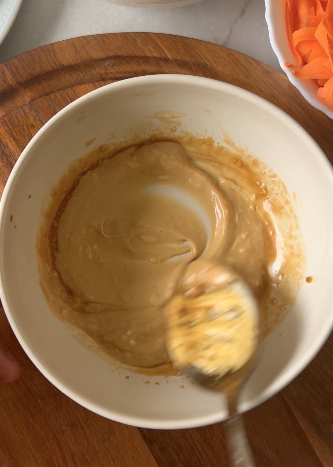 Creamy mayonnaise and soy sauce dressing