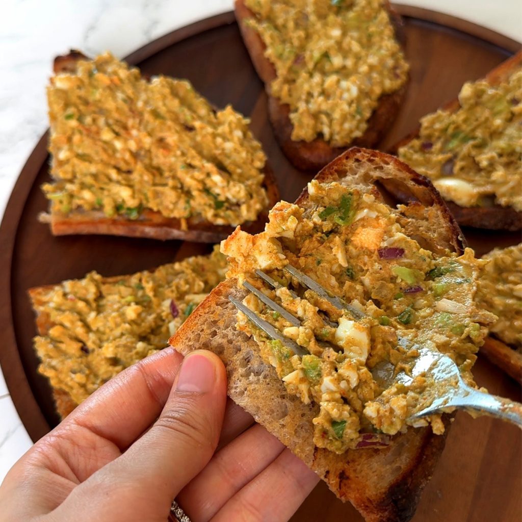 High Protein Smash Filling: Creamy Tofu Avocado Toast Magic