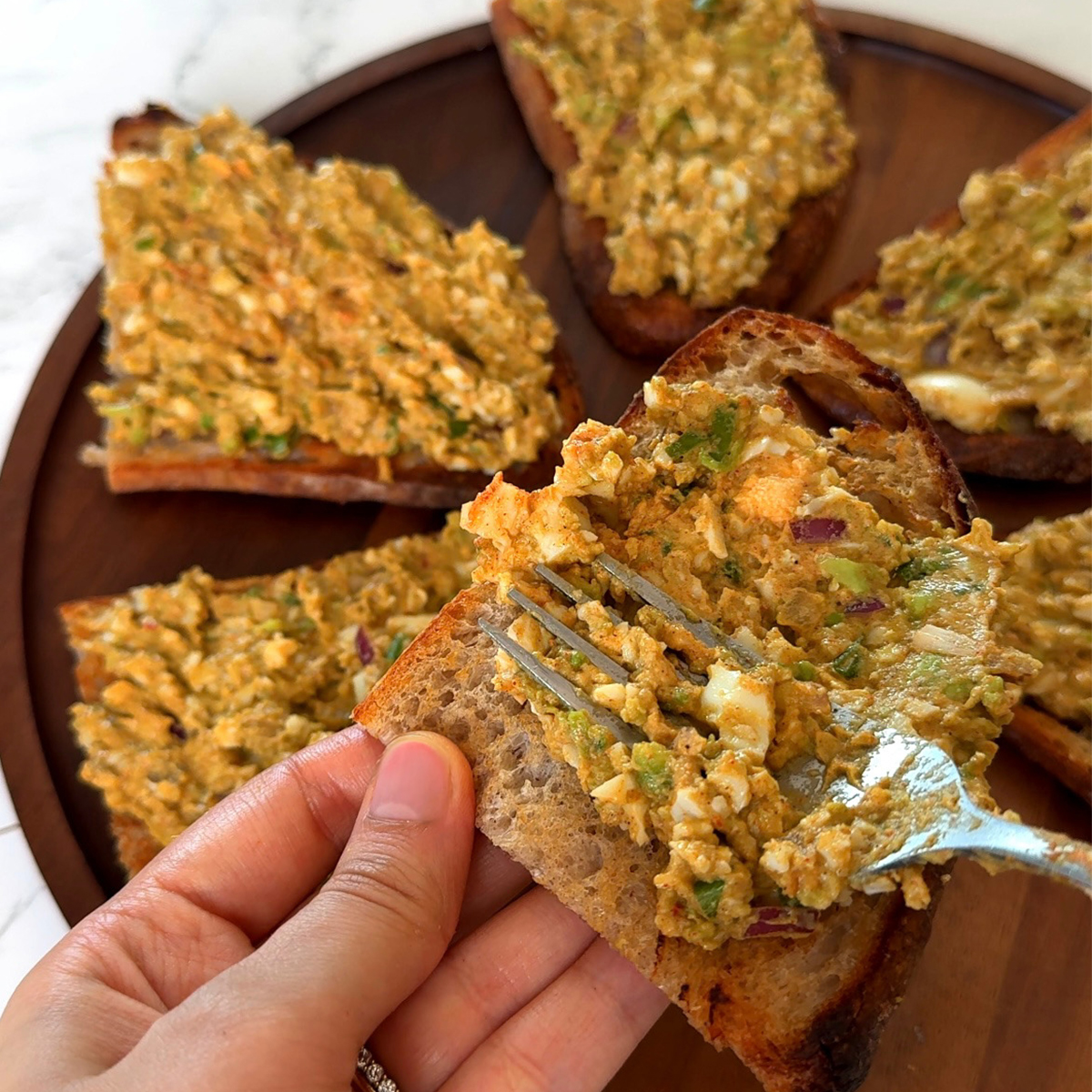 High Protein Smash Filling: Creamy Tofu Avocado Toast Magic