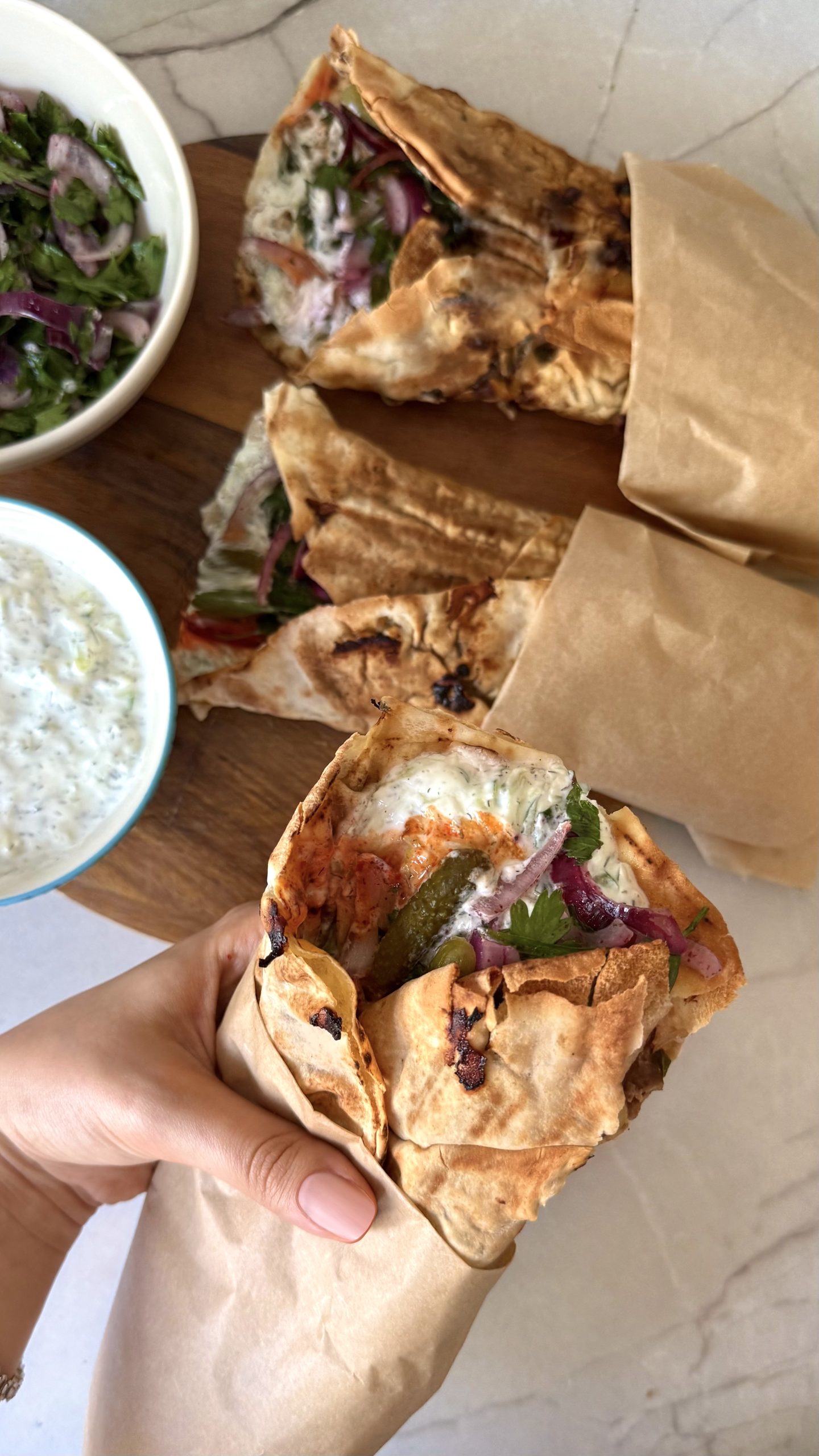 Lebanese beef wrap