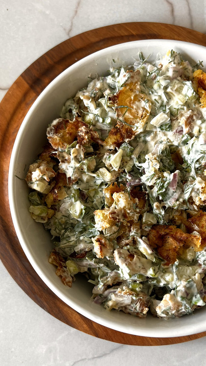 crispy pepper potato salad